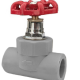 LLAVE DE PASO METALICA MANILLA ALUMINIO ROJO